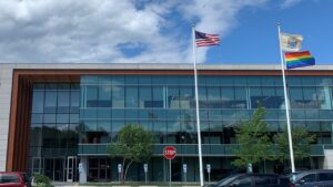 pride flag at Zoetis HQ